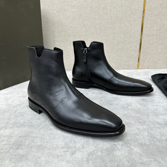NIGO Men's Printed Leather Boots Ngvp #nigo6471