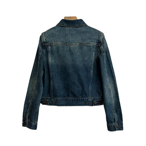 NIGO Vintage Simple Lapel Denim Jacket Women's Fashion Blue Denim Jacket #nigo6477