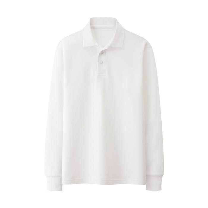 Cotton Lapel Long Sleeve Polo Shirt #nigo96284