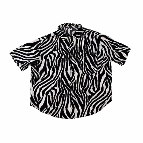 Black And White Striped Buttoned Shirt #nigo96315
