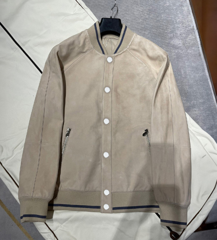 NIGO Vintage Deerskin Velvet Casual Baseball Jacket Men's Fashion Jacket Men's Leather Jacket #nigo6484