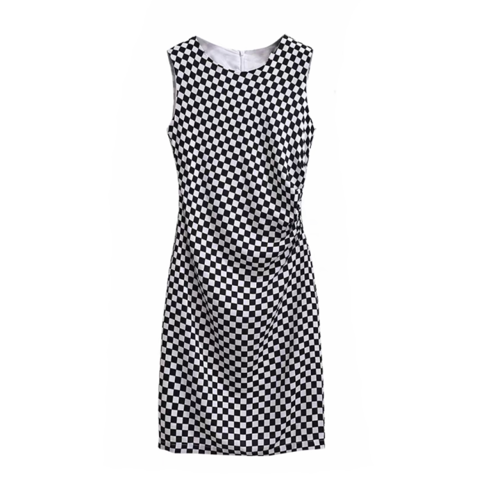 Checkered Sleeveless Dress #nigo21757