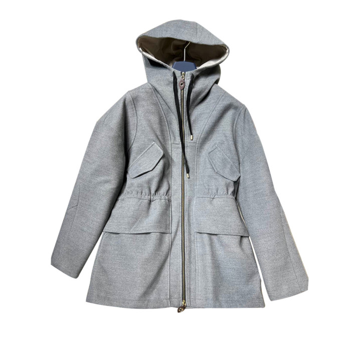 NIGO Wool Hooded Drawstring Jacket Women's Fashion Loose Casual Long Sleeve Reversible Jacket Ngvp #nigo6552