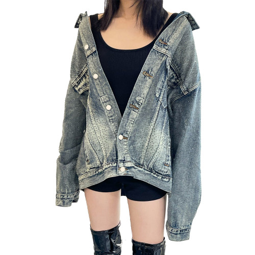 NIGO Washed Old Short Vintage Denim Jacket Men and Women Fashion Blue Denim Jacket Ngvp #nigo6554