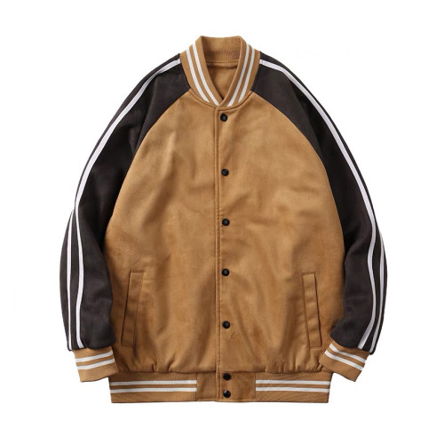 Suede Leather Patchwork Jacket #nigo96481