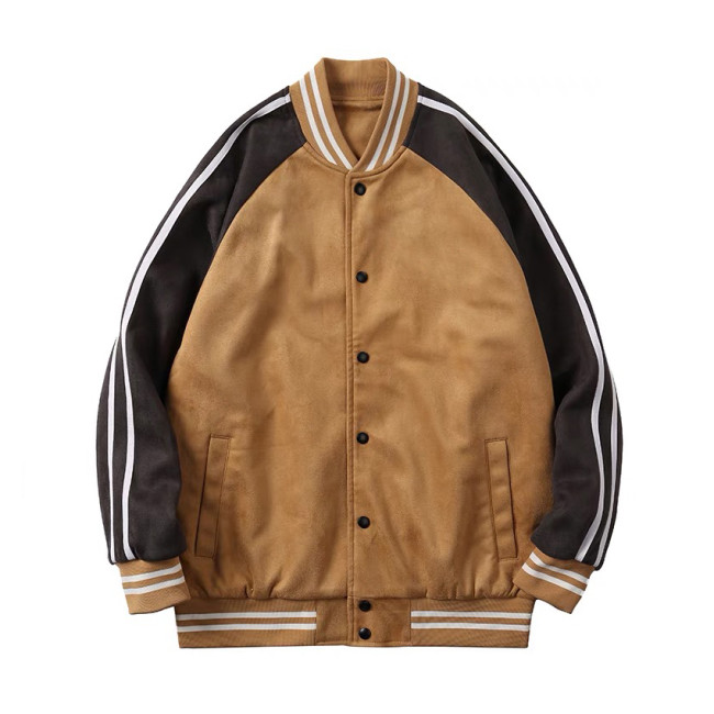 Suede Leather Patchwork Jacket #nigo96481