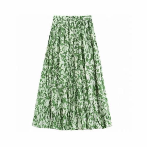Waistband Plaid Printed Skirt #nigo21827