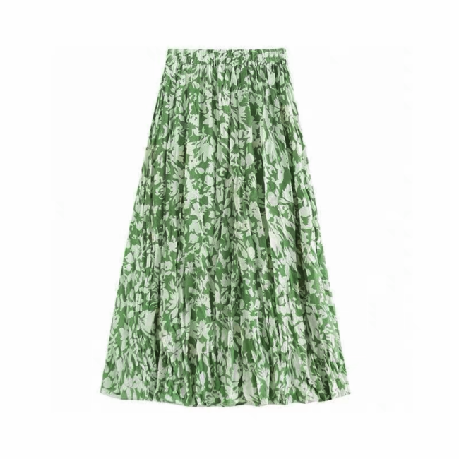 Waistband Plaid Printed Skirt #nigo21827