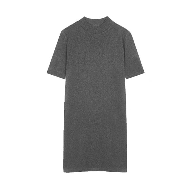 Women's Grey Knitted Sheath Dress Skirt #nigo96483