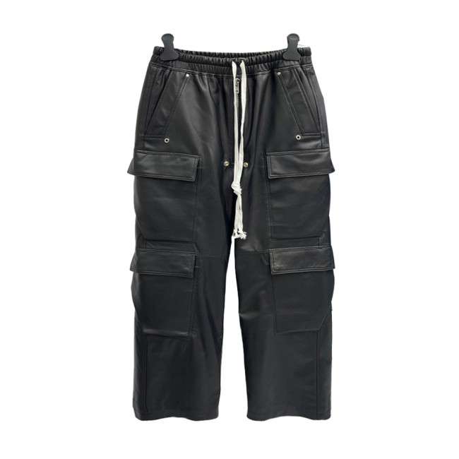 NIGO Multi-Pocket Leather Loose Fit Work Pants Ngvp #nigo6625
