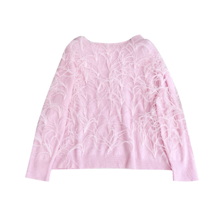 Pink Feather Knit Sweater Shorts Ngvp #nigo6623