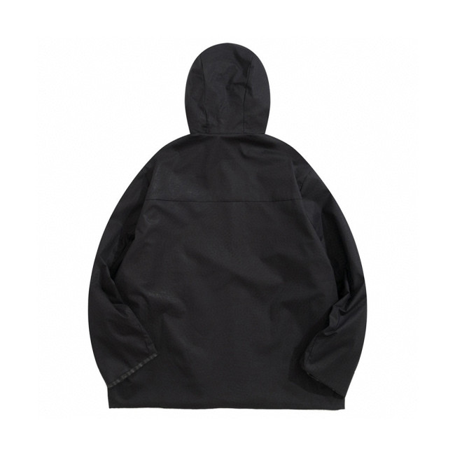 Hooded Drawstring Zipper Jacket Black #nigo96491