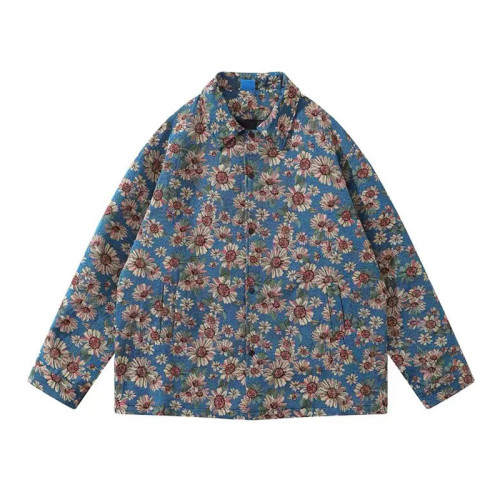 Floral Print Denim Zip Jacket #nigo96522