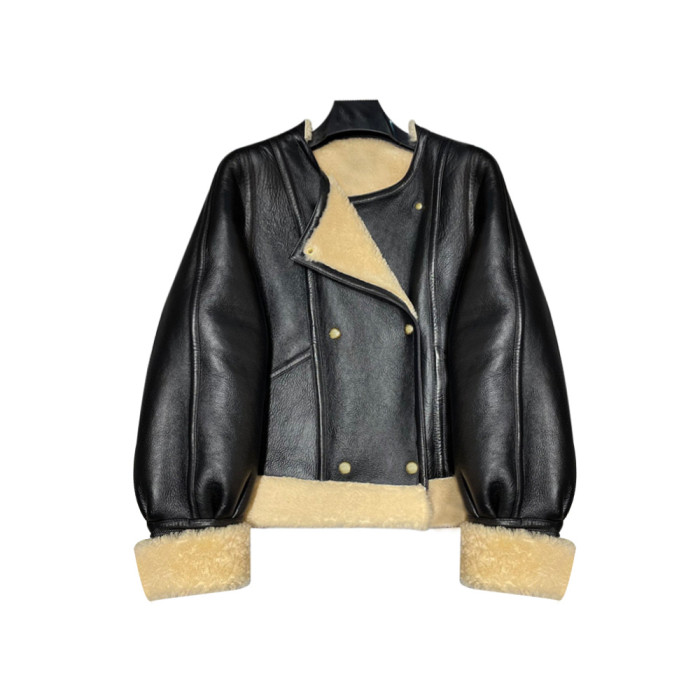 Women's Leather Long Sleeve Jacket Coat Ngvp #nigo6643