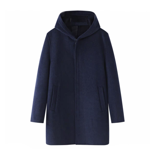 Hooded Navy Blue Coat #nigo21869