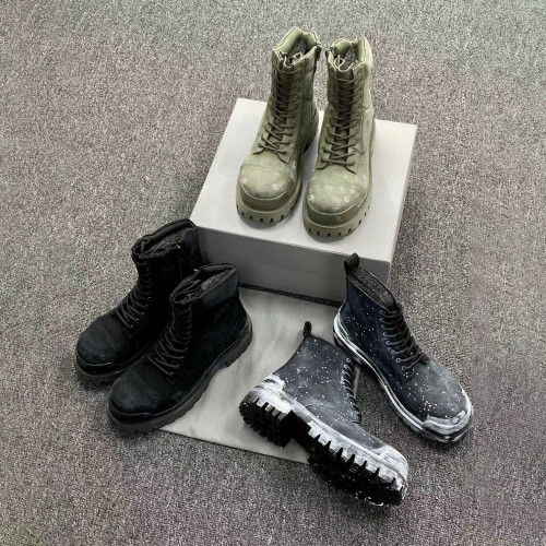 NIGO Women's Autumn And Winter Leather Worn Martin Boots Military Boots Shoes #nigo1439