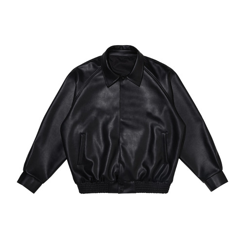 Leather Jacket With Loose Zipper #nigo96571