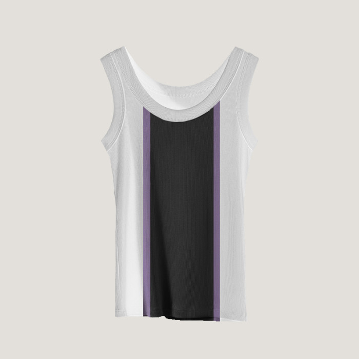 Women's Knitted Color Clash Sleeveless Tank Top Vest #nigo96565