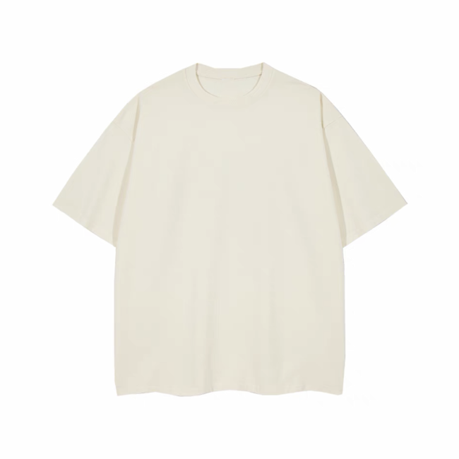 Apricot Printed Embroidered Loose Fitting Short Sleeved T-Shirt #nigo21916