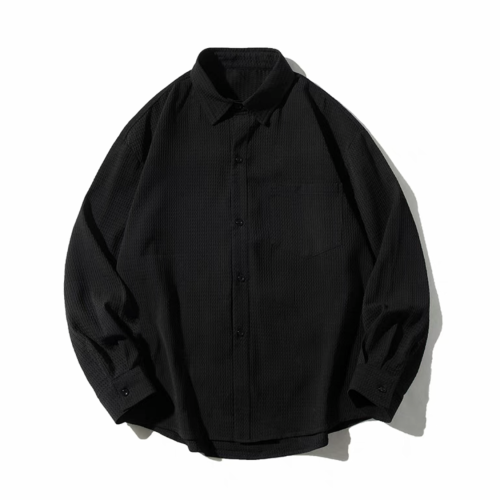 Black Loose Fitting Shirt Jacket #nigo21922