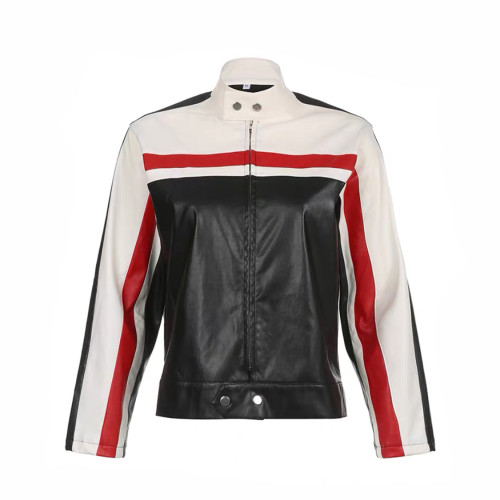Motorcycle Zipper Leather Jacket #nigo21918