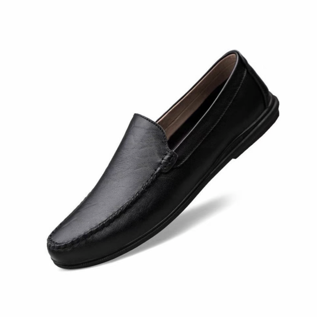 Leather Flat Bottomed Fashionable Leather Shoes #nigo21934
