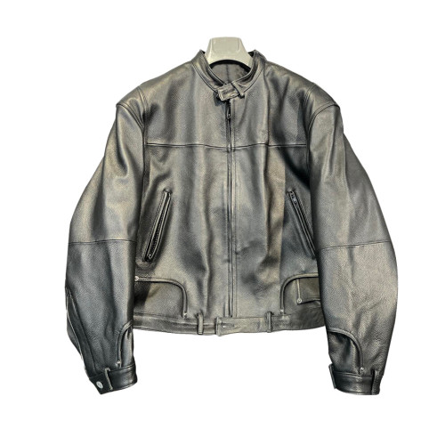 Leather Jacket With Zipper In Black Ngvp #nigo6682