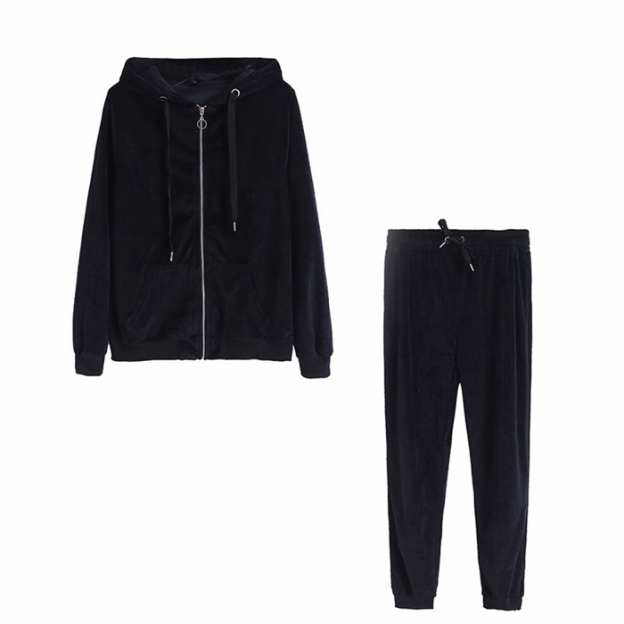 Black Velvet Coat And Pants Set #nigo21942