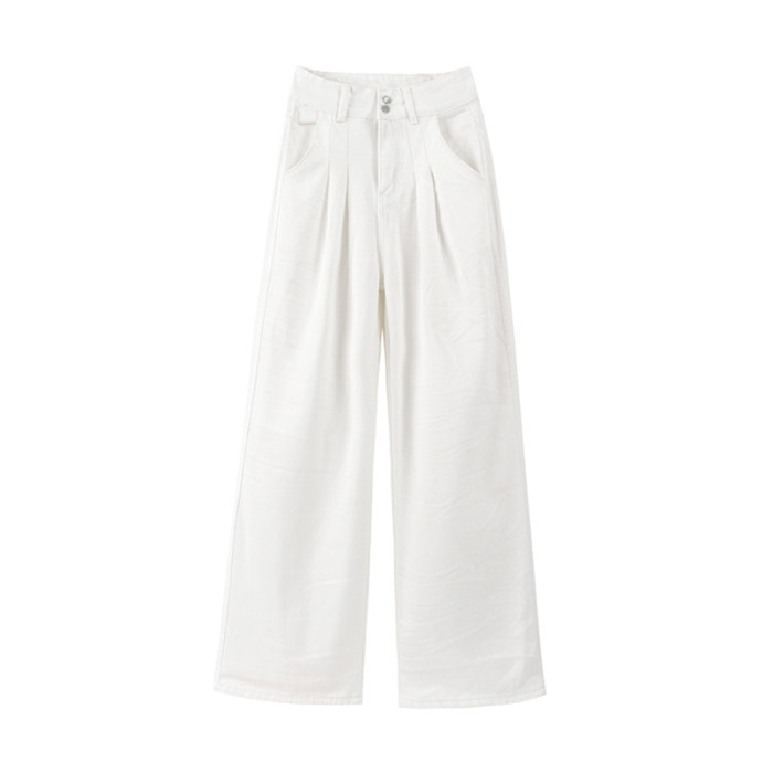 Women's White Denim Jeans Pants #nigo96586