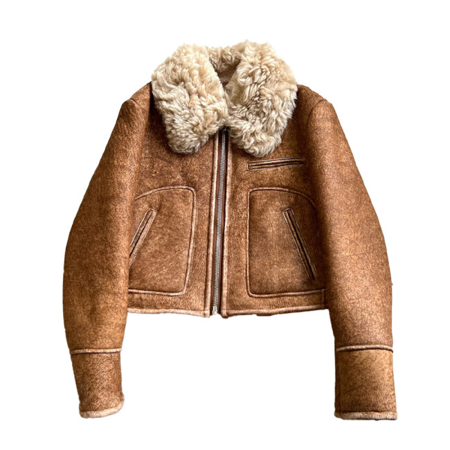 Lamb Fur Leather Jacket Ngvp #nigo6711