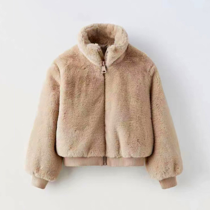 Lamb's Wool Zip-Up Lapel Coat Jacket #nigo96654