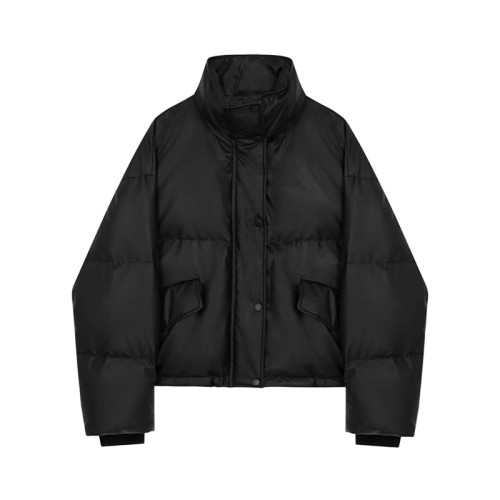 Single Breasted Leather Puffer Down Jacket #nigo96665
