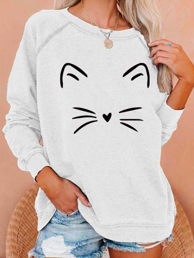 Cute Cat Whiskers Sweatshirt