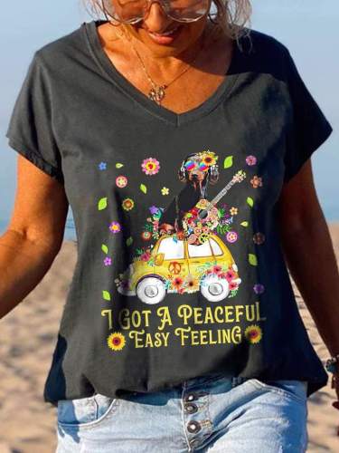 I Got A Peaceful Easy Feeling Women's Old Hippie T-shirt
