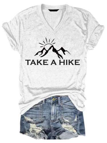 Take A Hike V-Neck Tee