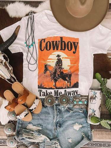 Cowbou Take Me Away Tee