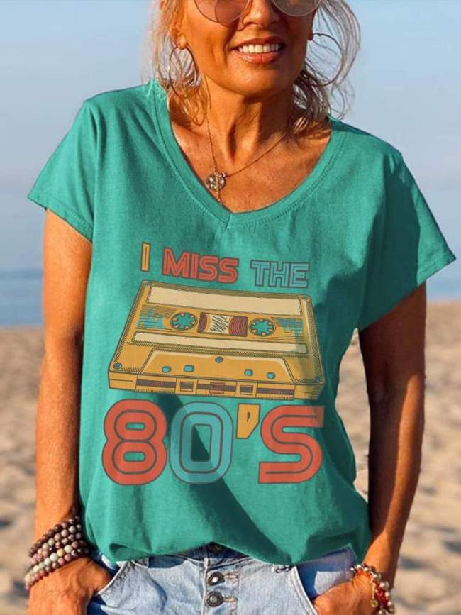 Vintage I Miss The 80's Printed Graphic Tees