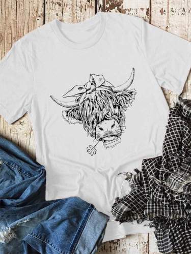 Cute Cow Western Style T-shirt