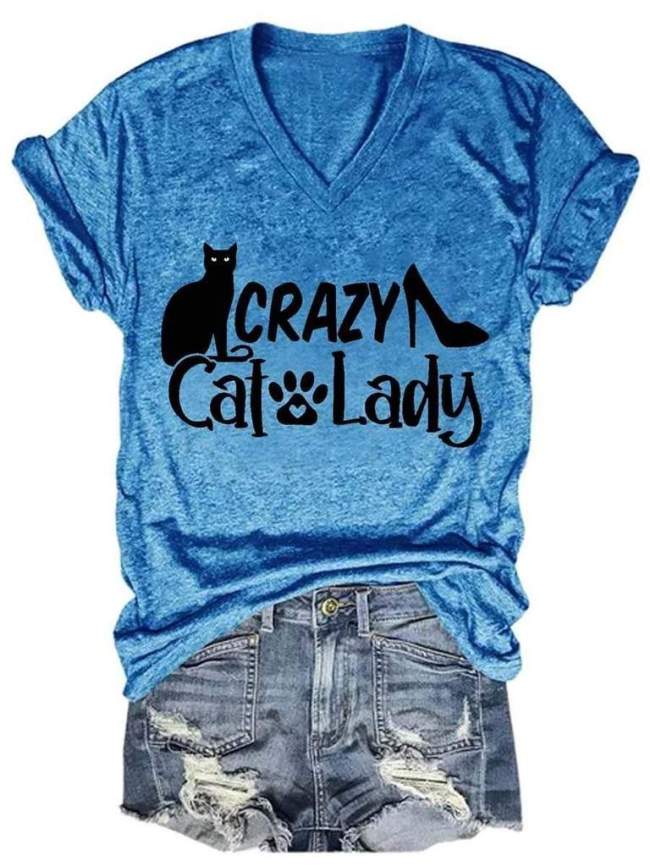 Crazy Cat Lady Women's V-Neck T-Shirt