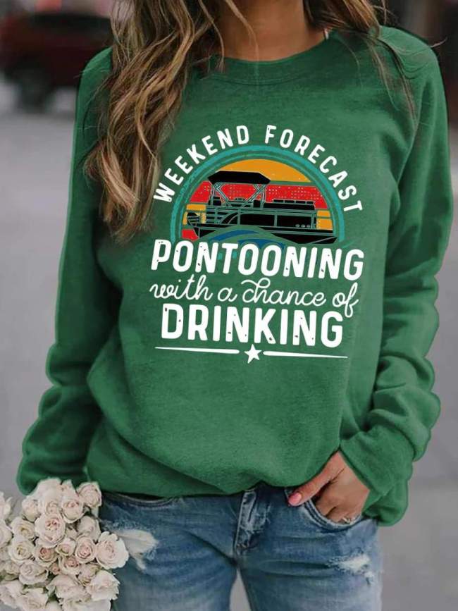 Weekend Forecast Pontooning Women Sweatshirt