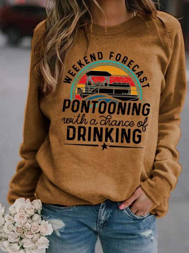 Weekend Forecast Pontooning Women Sweatshirt