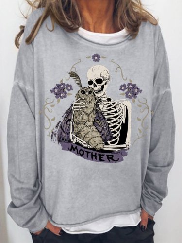 Halloween  Casual Crew Neck Sweatshirt