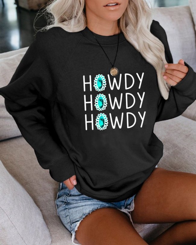 Howdy  Women's Long Sleeve Sweatshirt