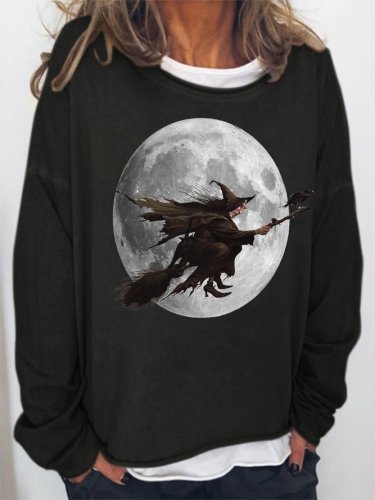 Halloween Sweatshirt Funny  Crew Neck Casual Long Sleeve Top