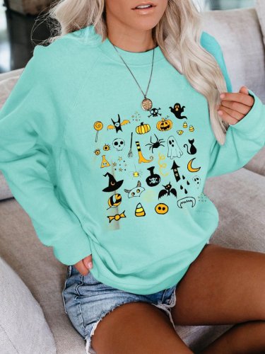 Women's Fall Pumpkin Halloween Sweatshirt