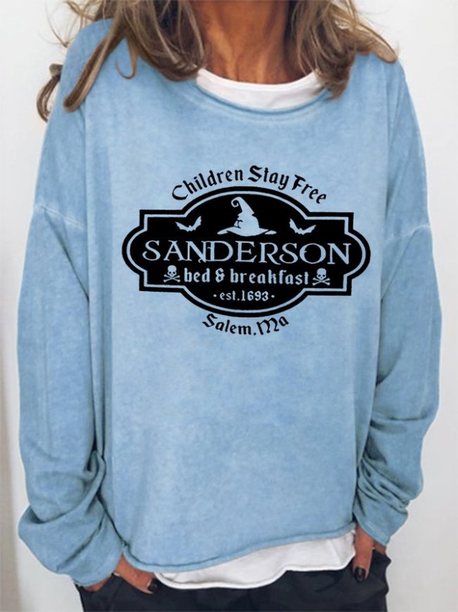 Sanderson Women Funny Halloween Graphic Sweatshirt