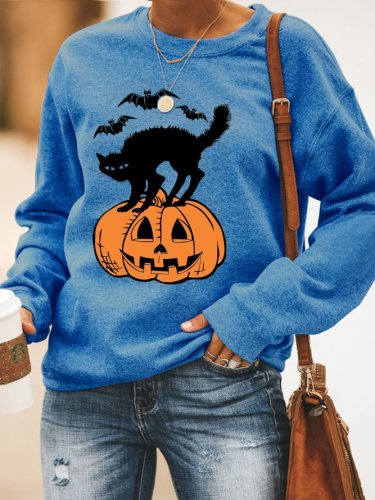 Halloween Casual Long Sleeve Sweatshirt