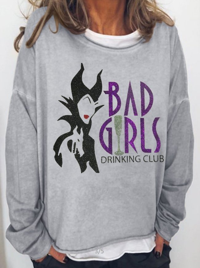 Bad girls drink club Long Sleeve Casual Shirts & Tops