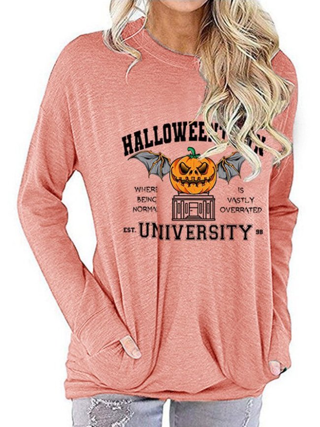 Halloween Pumpkin With Pockets Sweatshirt