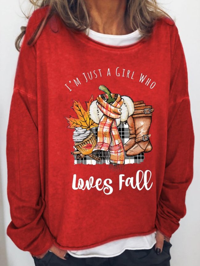 I'M Just A Girl Who Love Fall Shift Sweatshirt